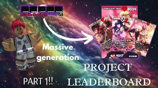 Project Infinite Leaderboard Part 1!!! In Roblox Anime Card Battle