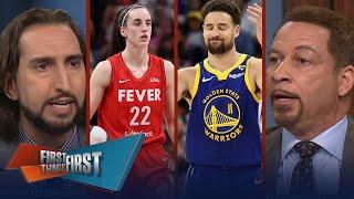 Klay Thompson unfollows the Warriors, Angel Reese flagrant fouls Caitlin Clark | FIRST THINGS FIRST