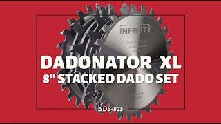 Introducing The Infinity Tools 8" Dadonator XL, Stacked Dado Saw Blade Set