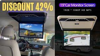 19Inch Car Audio 1920*1080P IPS Screen Roof Mount Flip Down Monitor 1080P MP5 Player