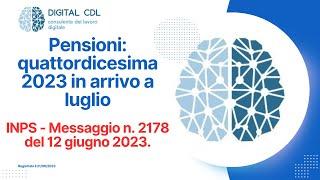 Pensioni: quattordicesima 2023 in arrivo a luglio