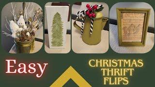 Christmas THRIFT Flips EASY DIYS | Christmas Charity Thrift Challenge | Holiday Crafts to sell ideas