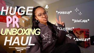 PR UNBOXING HAUL  | makeup, skincare, clothes, etc