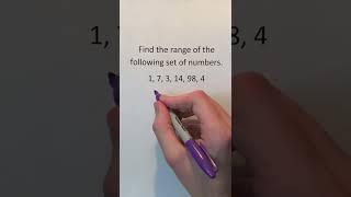 Finding the Range #Shorts #math #maths #mathematics #education #learn