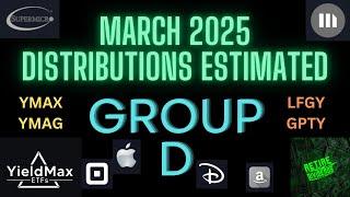 YieldMax March 2025 Group D Distribution Estimated for MSTY, SMCY, APLY, AMZY, & YMAX/YMAG