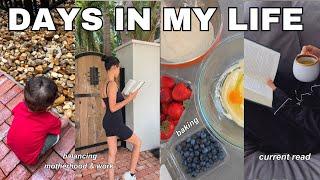 DAYS IN MY LIFE VLOG: current read, baking, booking our first family trip, BTS of UGC work & more!