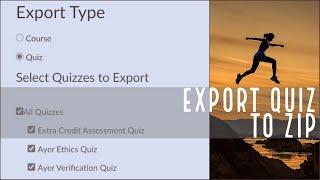 How To Export a Quiz in Canvas