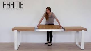 Miloni - stół FRAME: Drewniany nowoczesny stół rozkładany do jadalni