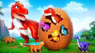 Dinosaur Mud Egg Adventure | Funny Dinosaurs Comedy Cartoons | Jurassic World