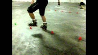 Freestyle Inline slalom trick video: Back Rekil