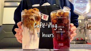 (Sub)‼️️2024기념️‼️2023 영상 모음집 / 배속 시청 추천/ cafe vlog / 카페 브이로그 / 7시간 모음 / asmr / nobgm