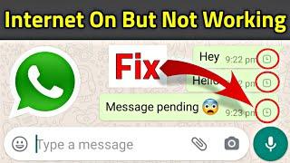 How To Fix Whatsapp Connection Problem | Internet On But Whatsapp Not Working Solution