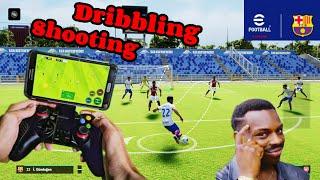 efootball 2024 FC Barcelona Players Dribbling and Shooting || Dribbling Tutorial and shooting moves