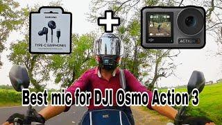 DJI Osmo Action 3 mic problem solved | Best Mic for Motovlog setup & Test ride with DJI Action 3