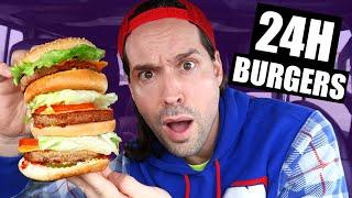 Je mange que des HAMBURGERS pendant 24H (+ ma Recette Burger végétarien) - HUBY