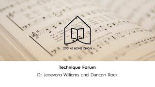 Technique Forum with Dr Jenevora Williams and Duncan Rock
