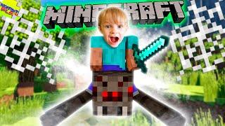 Майнкрафт ОХОТА на ПАУКА в Minecraft