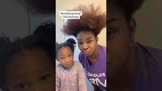 Mommy daughter hair challenge happy homeschooling! #homeschooling #unschoolinglife