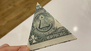 Як скласти долар трикутником ?