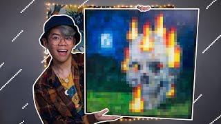 I painted that Minecraft skull painting in real life