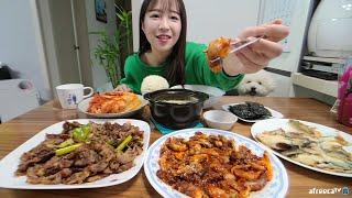 Homecooked Meal Mukbang! Mom Cooked for Me! Korean Eating Show