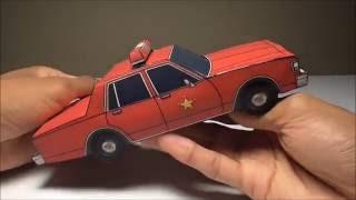 JCARWIL PAPERCRAFT 1987 Chevy Caprice 9C1 Fire Car (Building Paper Model Car)