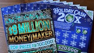 $20,000 Jackpot Hunt Part 1NC Scratch-offs! ️Holiday Cash 20x️