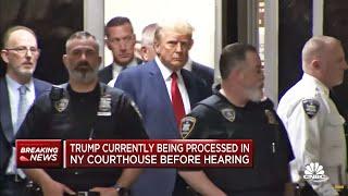 TRUMP ARRESTED AND PERP-WALKED, PLEADS NOT GUILTY TO 34 FELONIES