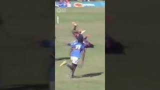 Boy Carried In Crazy Schoolboy Rugby Tackle | 10 News First