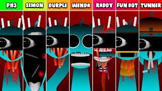 Incredibox Sprunki: Phase 3 But Everyone Is Durple VS Wenda VS Simon VS Raddy VS Fun Bot VS Tunner