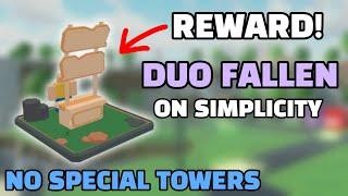 Duo Fallen Mode on Simplicity | NST (Roblox TDS)