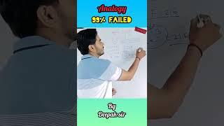 Previous Year Question Analogy | By Deepak Sir #reasoning #ssc #sscmts #sscchsl #ssc_cgl #shorts