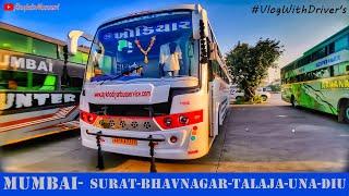 Vlog With Driver's Mumbai To Surat Gujarat Travel Vlog In Jay Khodiyar Bus
