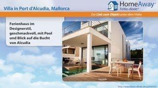 Alcudia: Ferienhaus im Designerstil, geschmackvoll, mit Pool und Blick auf - FeWo-direkt.de Video