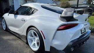 2020 Toyota Supra GR MK5 B58 3.0L Turbocharged 500HP Custom 19” alloy Forged wheel walk around video