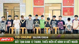 Bắt 12 đối tượng mang dao tự chế đi chém đối thủ để trả thù | Bản tin 113 online ngày 28/9 | ANTV