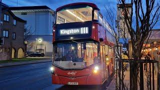 FULL ELECTROLINER JOURNEY | LONDON BUS 111 HEATHROW CENTRAL - KINGSTON (LV72BZF) 3012