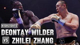 DEONTAY WILDER VS ZHILEI ZHANG HIGHLIGHTS | KO