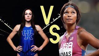 Abby Steiner Battles Gabby Thomas in 200m at US Nationals (June 23-26, 2022)