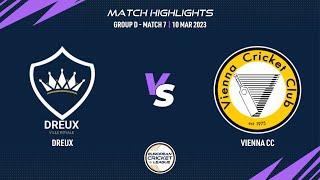 Match 7 - DRX vs VCC | Highlights | European Cricket League 2023 | Group D, Day 2 | ECL23 ECL23.049