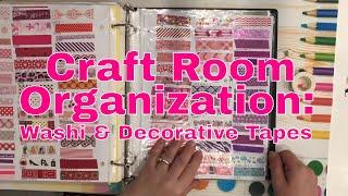 Craft room Organization:  How I store Washi and Decorative Tapes