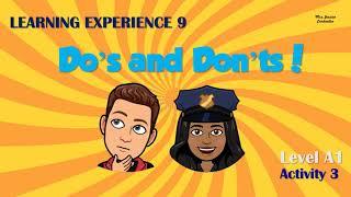 Do’s and Don’ts! - APRENDO EN CASA - LEVEL A1 - EXPERIENCE 9- ACTIVITY 3