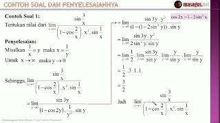 Contoh Soal Limit Tak Hingga Trigonometri