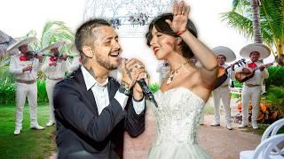 Angela Aguilar y Christian Nodal Cantando "La Gata Bajo la Lluvia" en su Boda