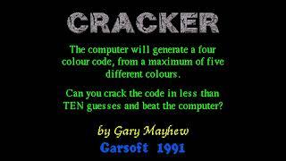 Cracker (1991) from Garsoft/Gary Mayhew on the Amiga. Master Mind on the Amiga