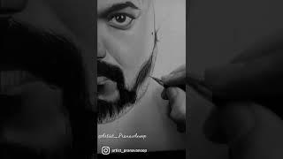 Thalapathy Vijay Realistic Pencil Drawing  #varisu | #theethalapathy | Artist Pranav Anoop