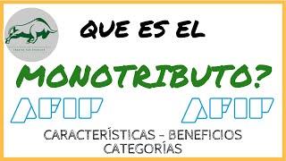 ️ Que es el MONOTRIBUTO? Principales Características. (CATEGORÍAS, Beneficios)