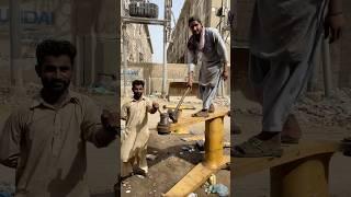 Replace caterpillar Loader Boom bushings with hand hammer #youtubeshorts #welding