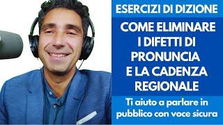 Corso di Dizione - Esercizi per la Voce:  correggere difetti di pronuncia e inflessioni dialettali.