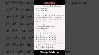 # Most important algebraic formulas # #maths #boardexams #competitiveexams